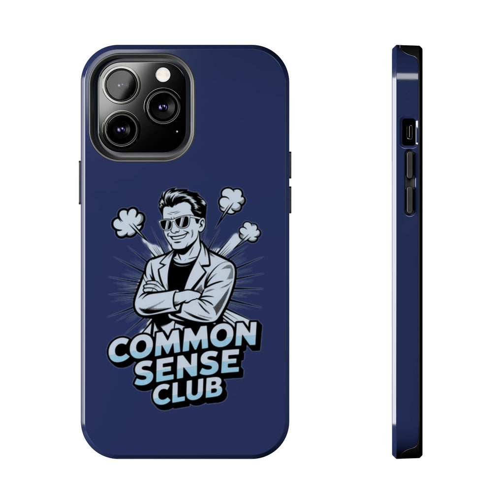 Common Sense Club Phone Case | Funny Conservative iPhone & Samsung Cover | Anti-Woke Retro Illustration Graphic Case