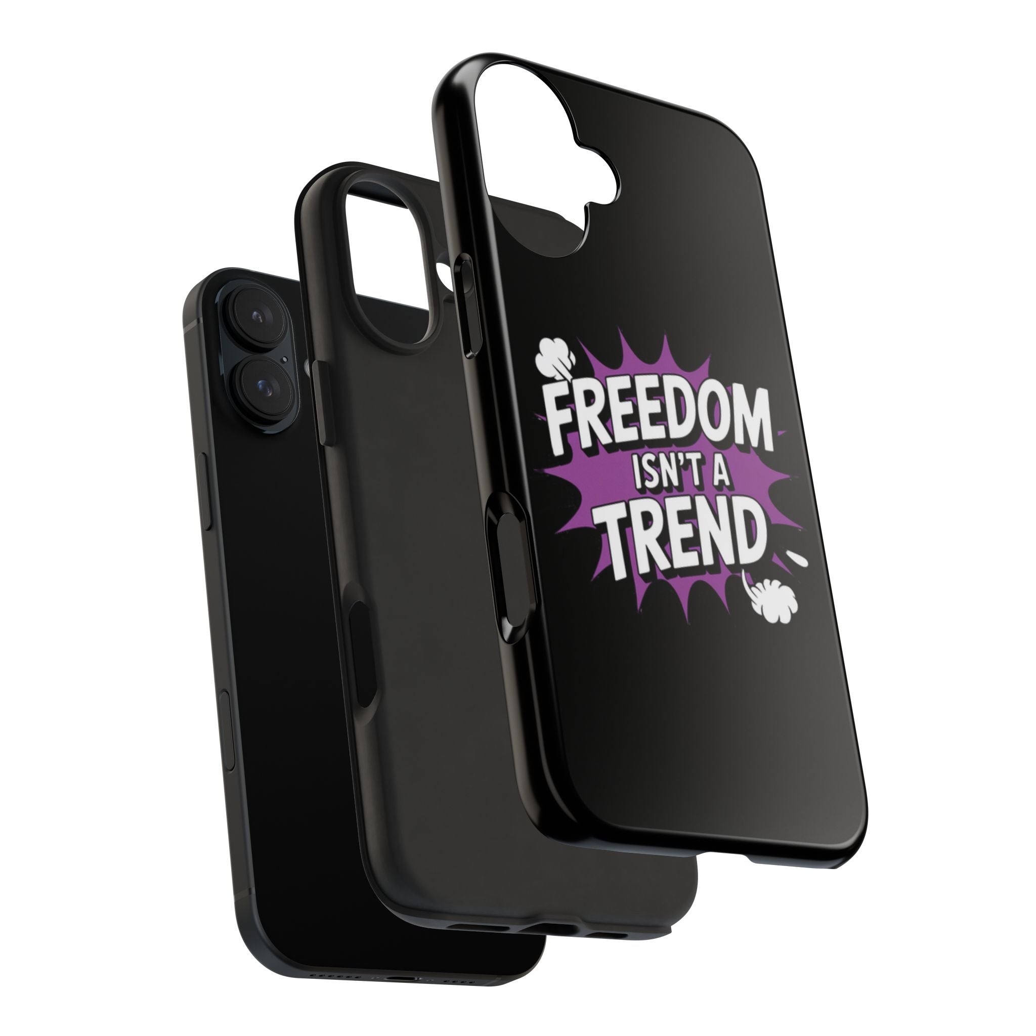 Freedom Isnt a Trend Phone Case | Conservative iPhone & Samsung Cover | Anti-Woke Comic Style Case | Republican Free Speech Accessory