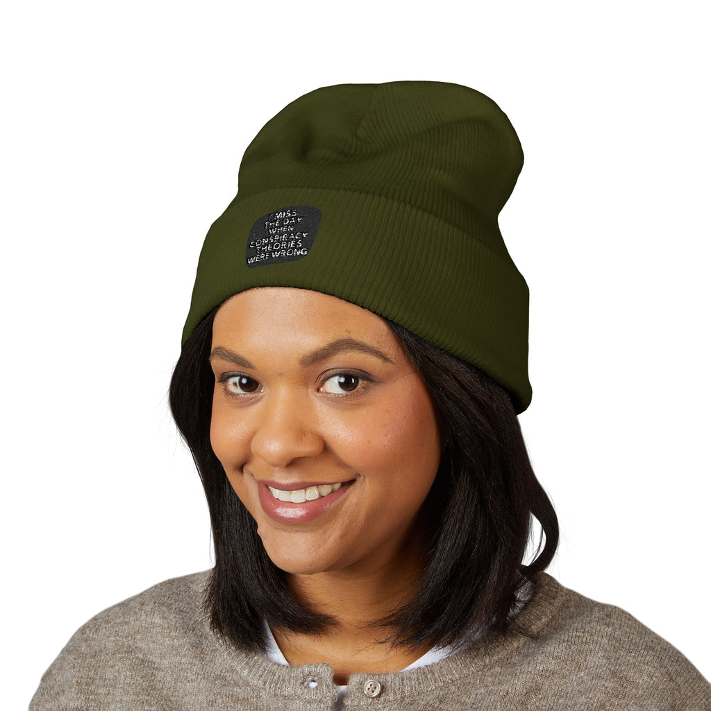 I Miss the Days When Conspiracy Theories Were Wrong Beanie | Retro Cuffed Hat
