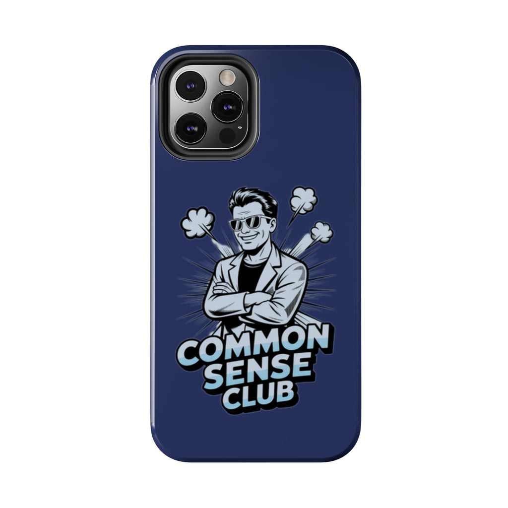 Common Sense Club Phone Case | Funny Conservative iPhone & Samsung Cover | Anti-Woke Retro Illustration Graphic Case