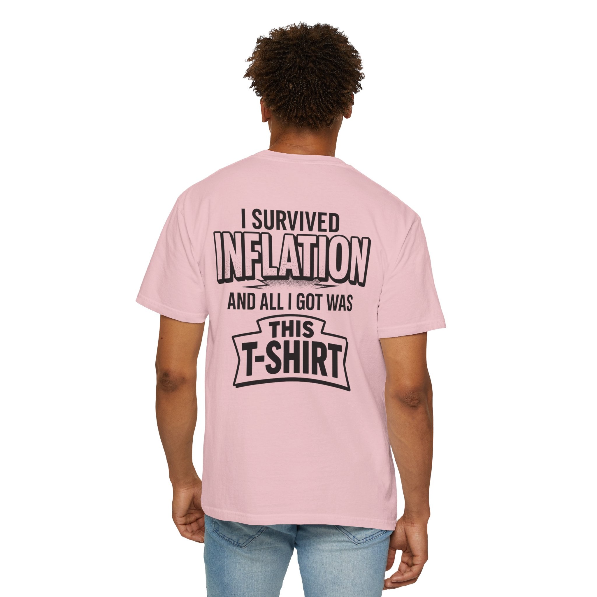 I SURVIVED INFLATION Comfort Colors Tee | Ironic Economic Satire Graphic Shirt