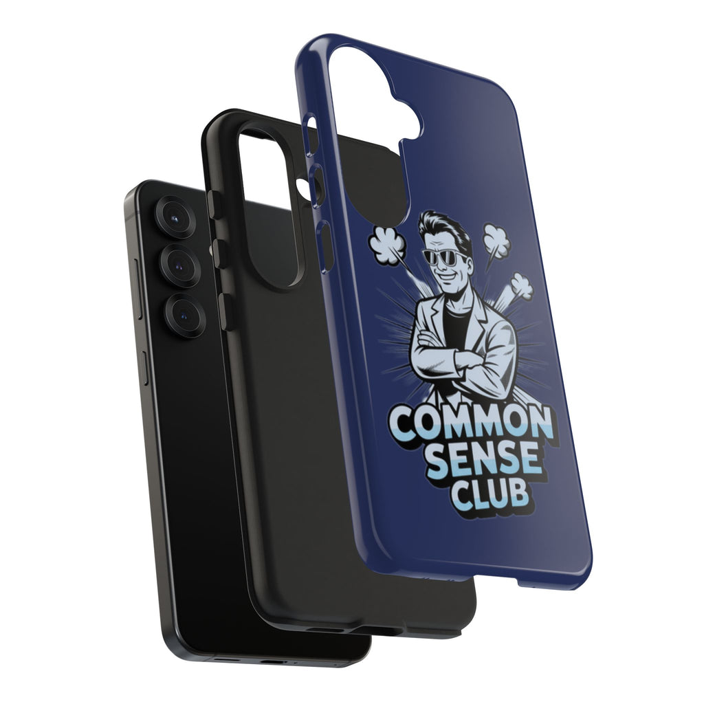Common Sense Club Phone Case | Funny Conservative iPhone & Samsung Cover | Anti-Woke Retro Illustration Graphic Case
