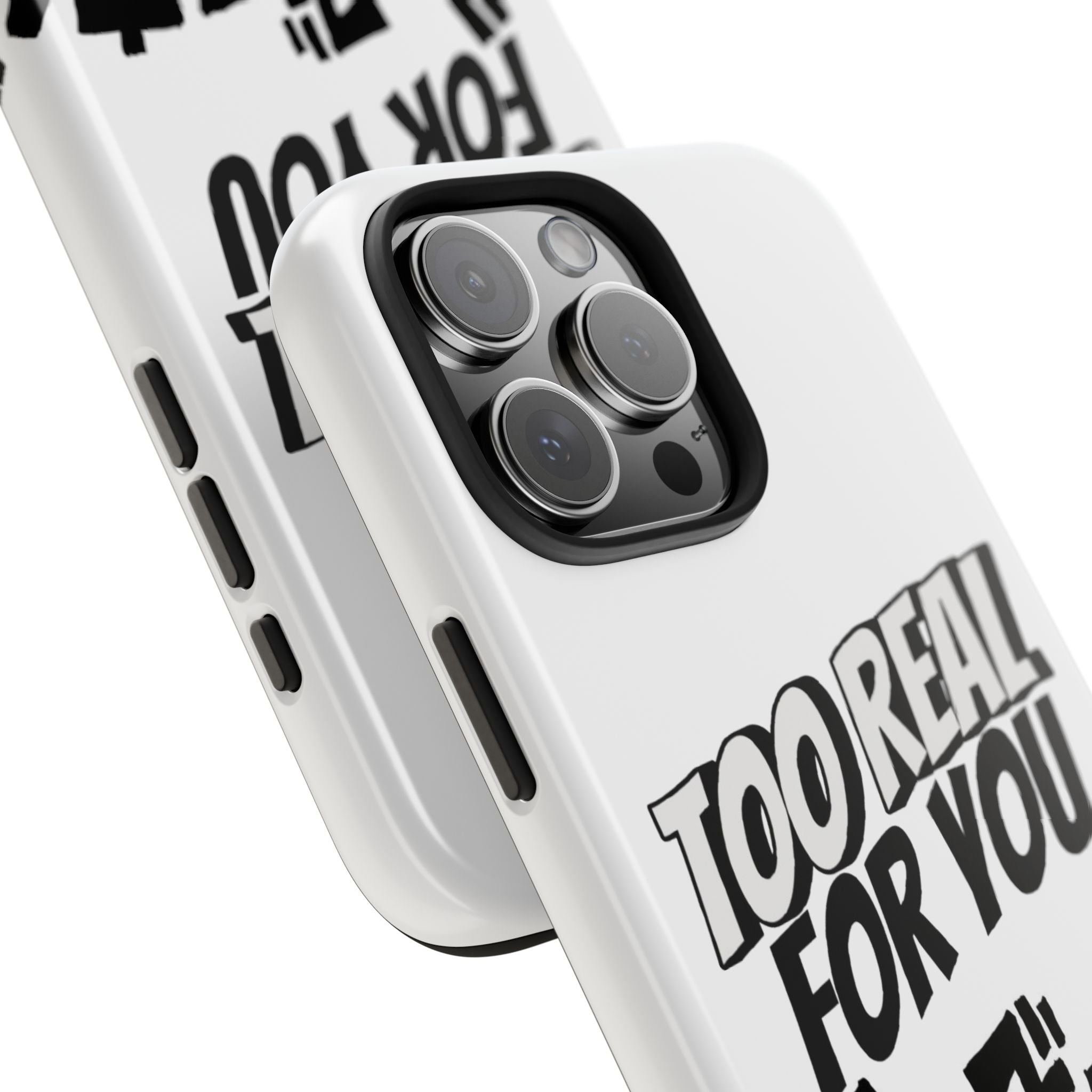 Too Real For You graphic phone case | Manga comic black white iPhone case