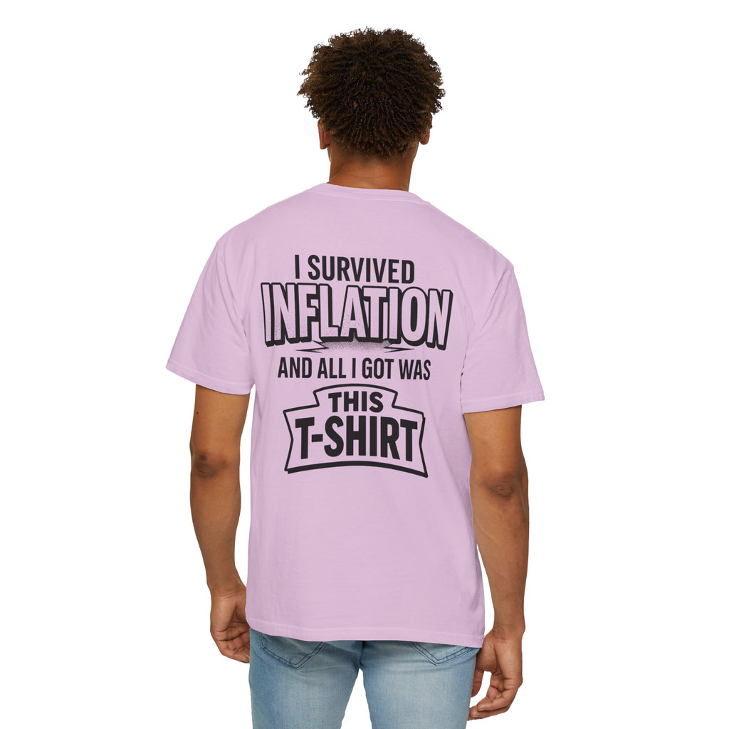 I SURVIVED INFLATION Comfort Colors Tee | Ironic Economic Satire Graphic Shirt